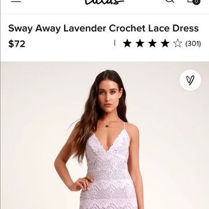Lulus Sway Away Lavender Crochet Lace Dress